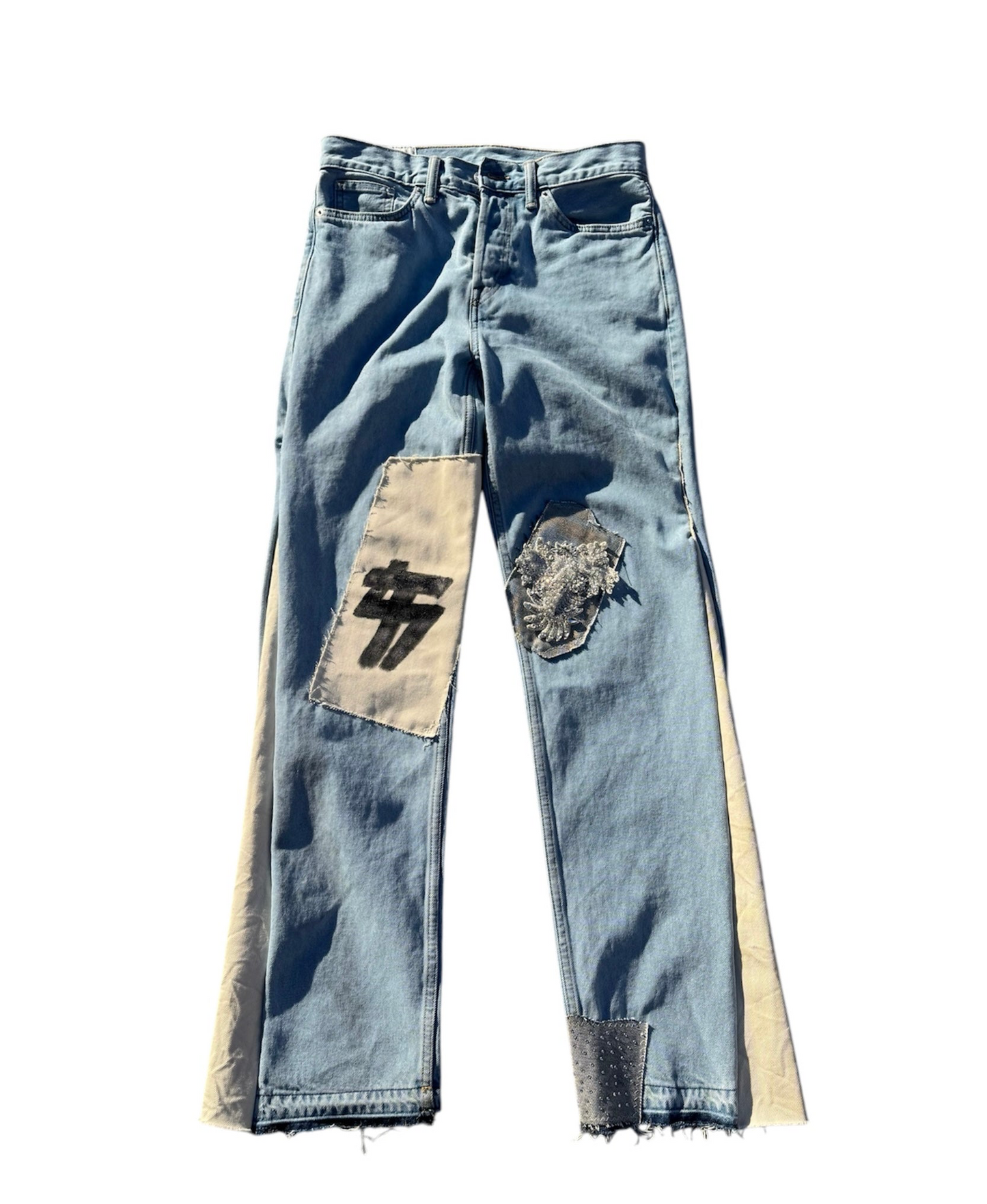 THREADED “ANGELIC” FLARED DENIM