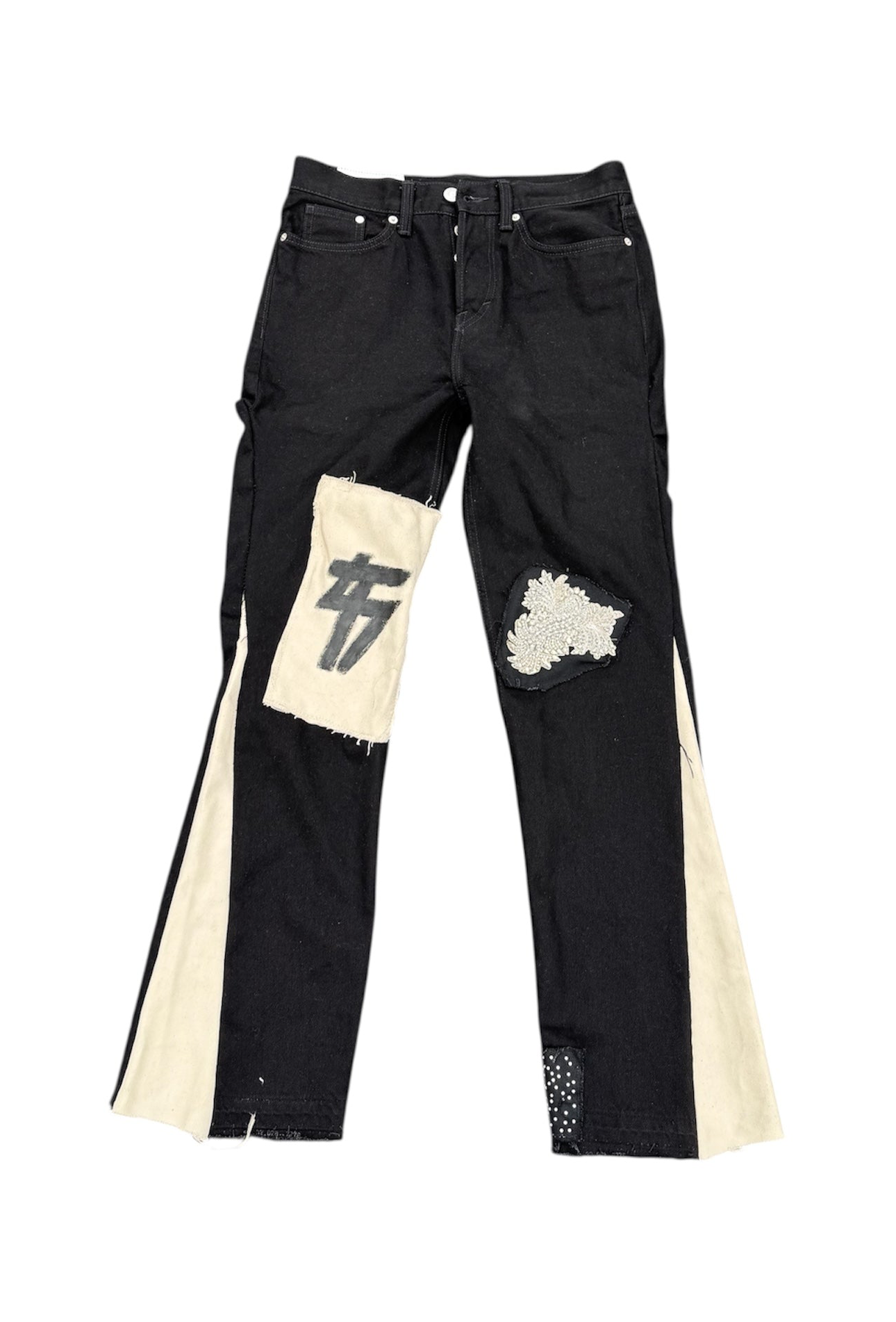 THREADED “ANGELIC” FLARED DENIM