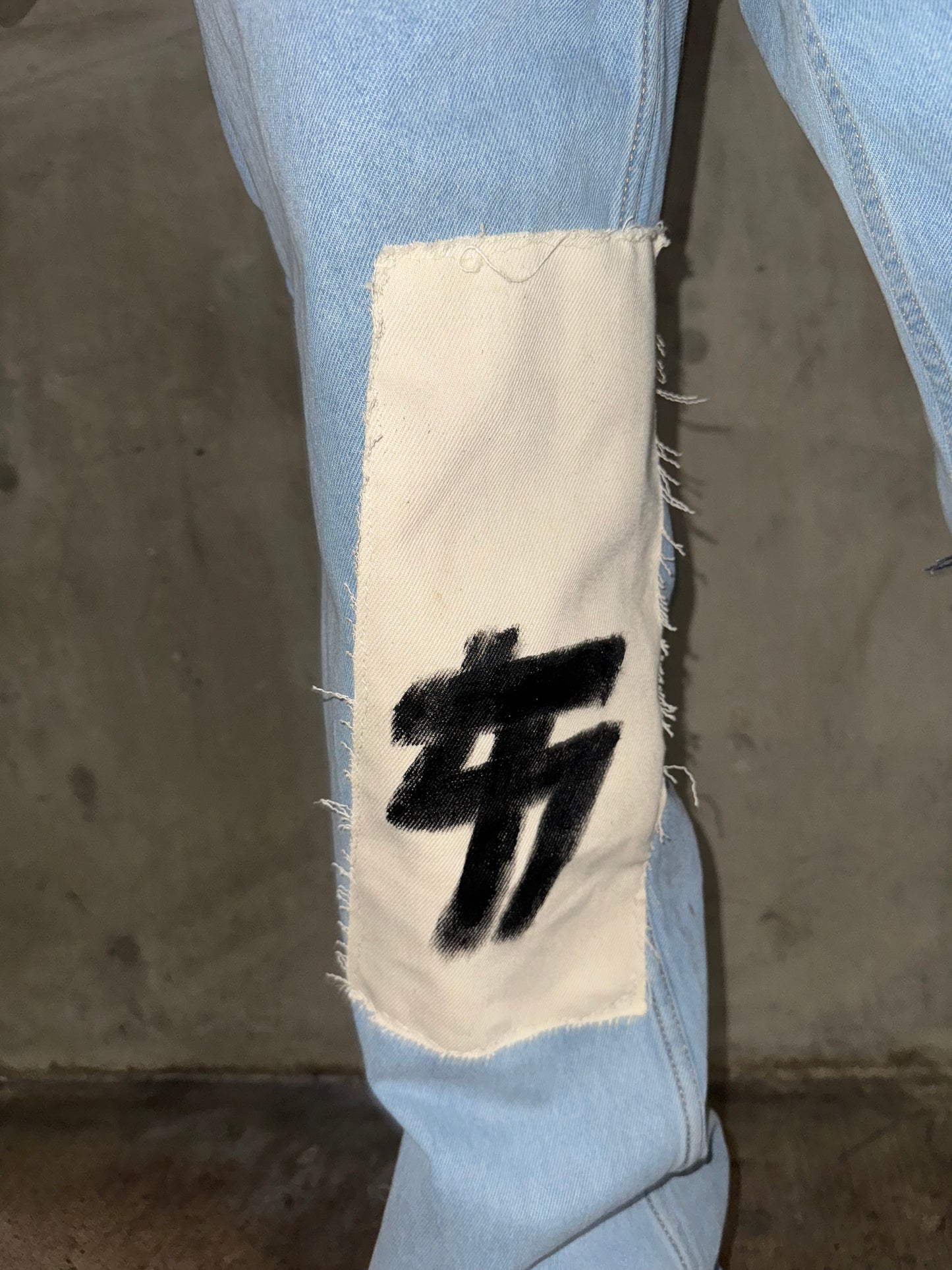 THREADED “ANGELIC” FLARED DENIM