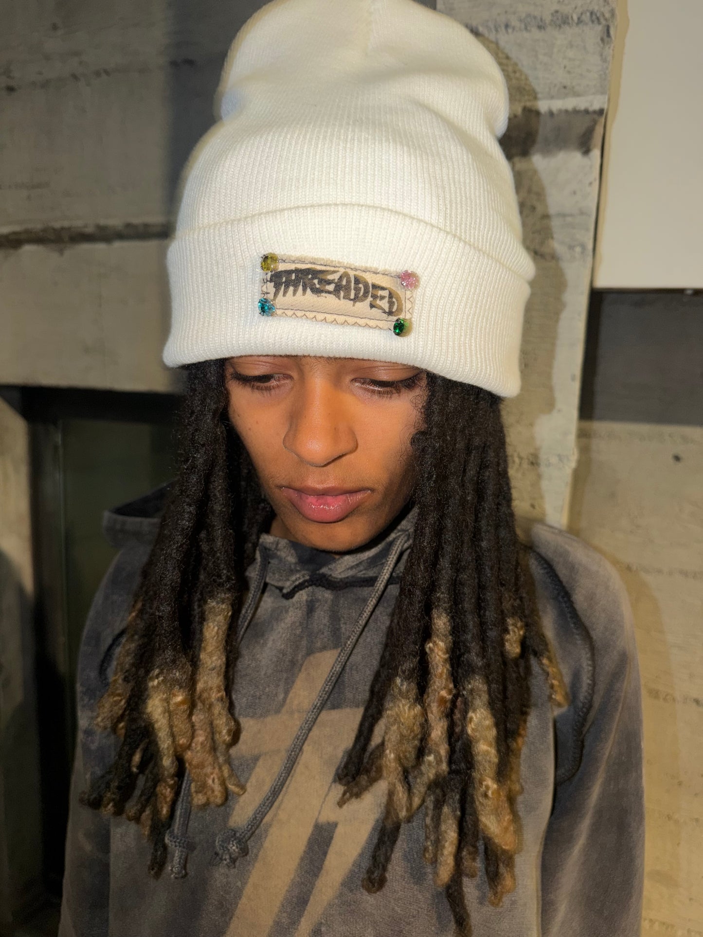 SWARVOSKI EMBELLISHED BEANIE