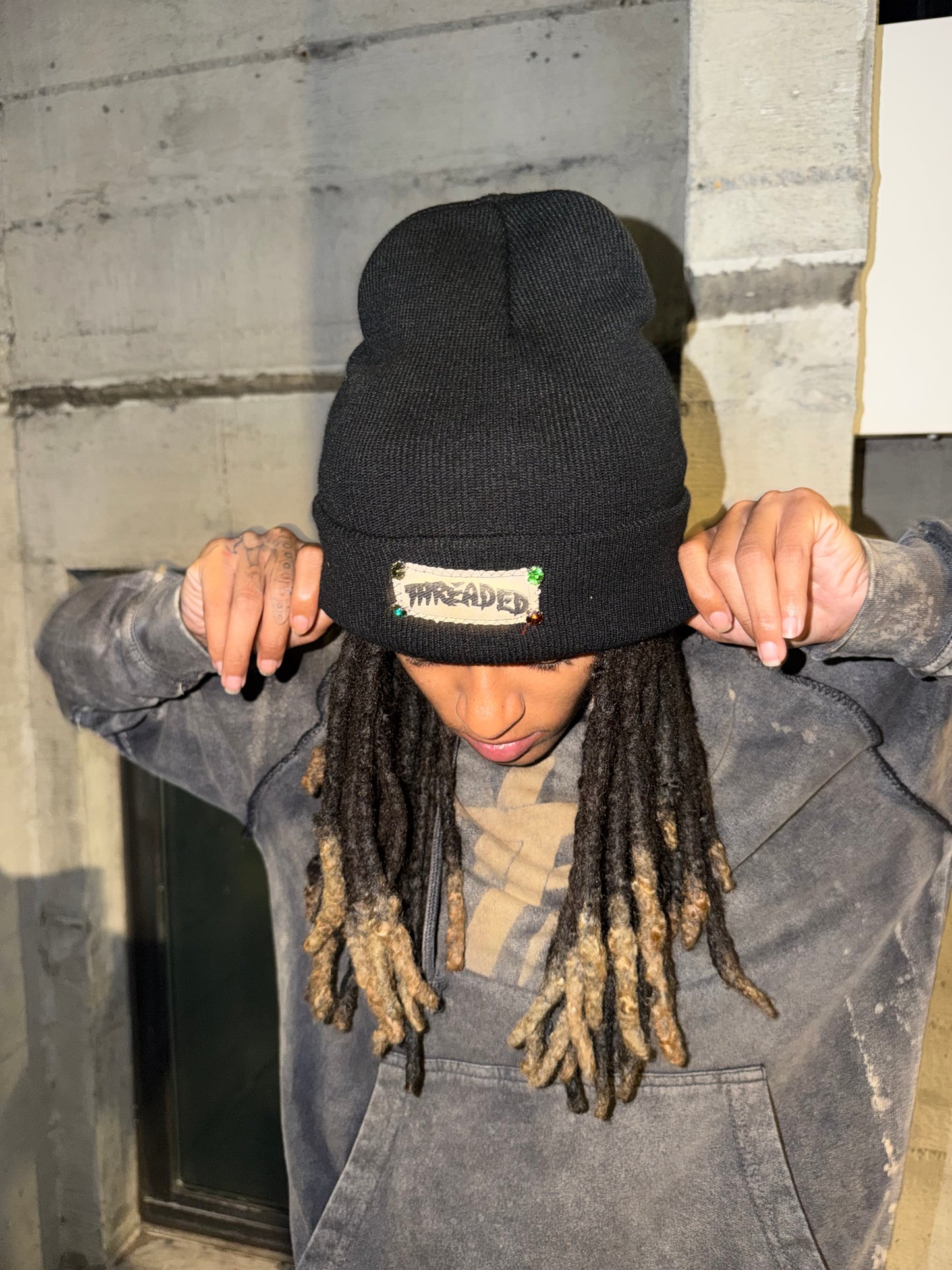 SWARVOSKI EMBELLISHED BEANIE