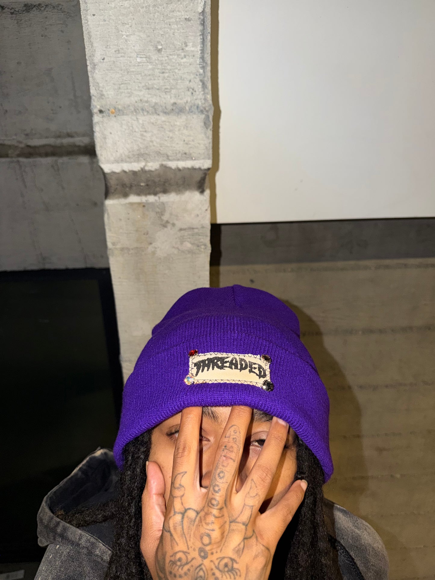 SWARVOSKI EMBELLISHED BEANIE