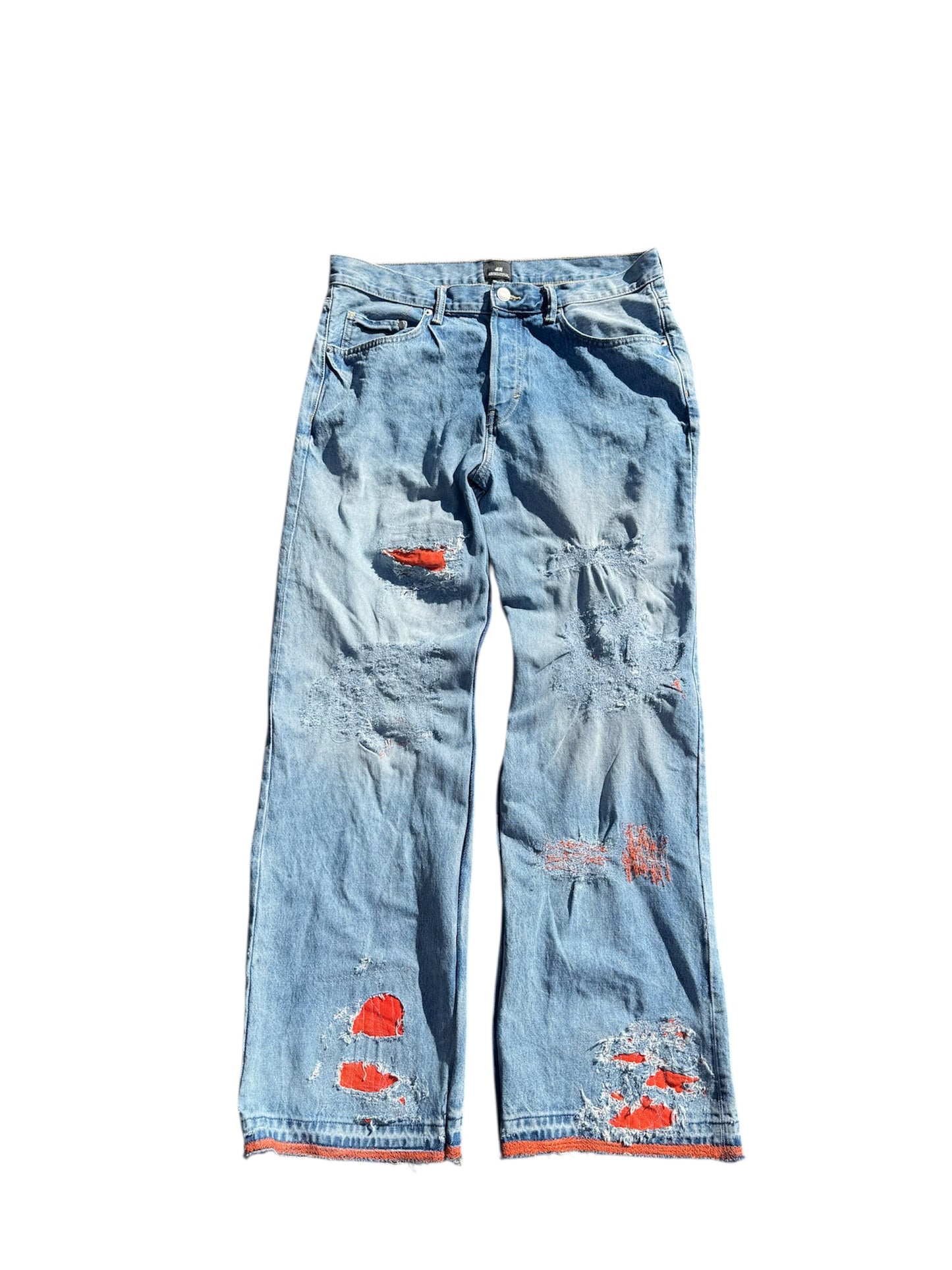 THREADED RE-WORKED BAGGY DENIM